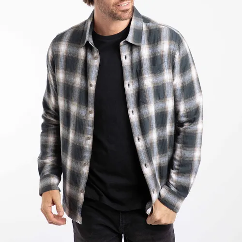 Broxton Organic Cotton Herringbone Check Shirt - Size M - Weird Fish - Modalova