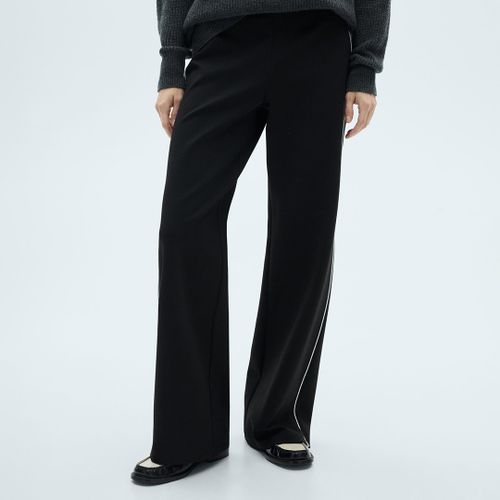 Knitted Trousers With Contrasting Stripes - Size L - Mango - Modalova