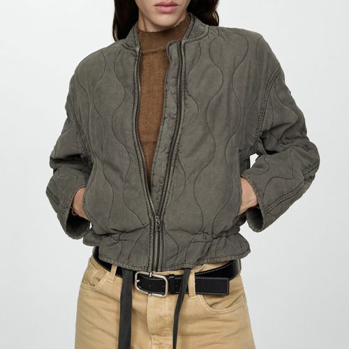 Quilted Pucker Jacket - Size M - Mango - Modalova