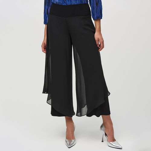 Black Low Rise Floaty Crop Trousers - Joseph Ribkoff - Modalova