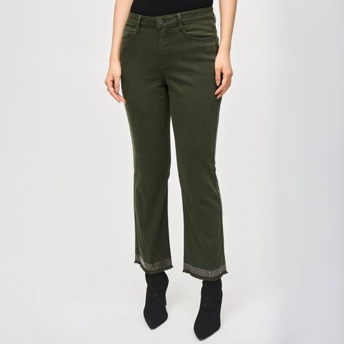 Khaki Raw Hem Crop Jeans - Joseph Ribkoff - Modalova