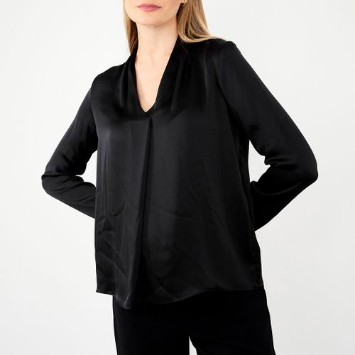 Black Layered V-Neck Blouse - Joseph Ribkoff - Modalova