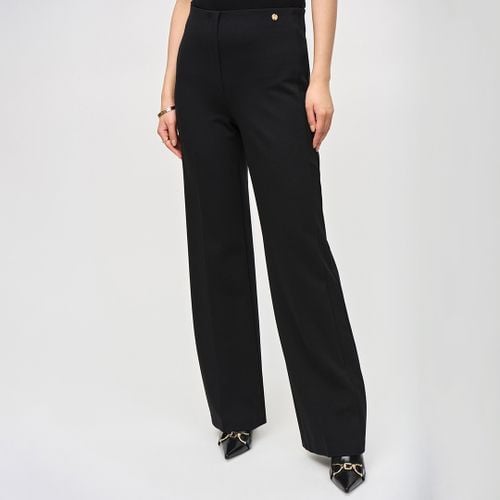 Black Mid Rise Fitted Trousers - Joseph Ribkoff - Modalova