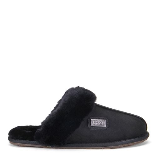 Black Closed Mule Suede Slippers - Australia Luxe Collective - Modalova