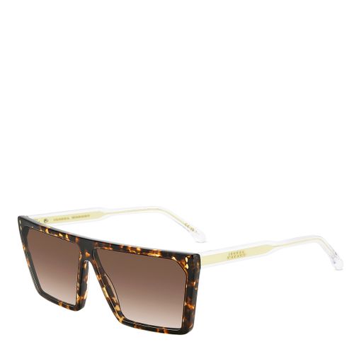 Havana Rectangular Flat Top Sunglasses 64mm - Isabel Marant - Modalova