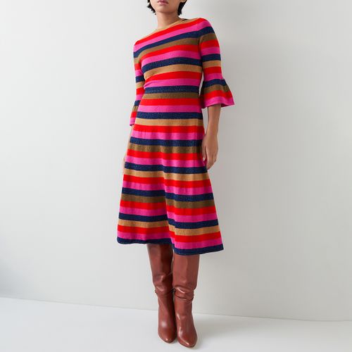 Multicoloured Striped Petite Midi Dress - L K Bennett - Modalova