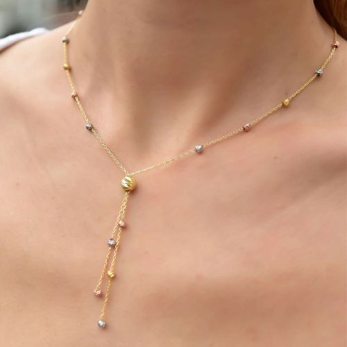 Gold Silver Necklace - Elika - Modalova