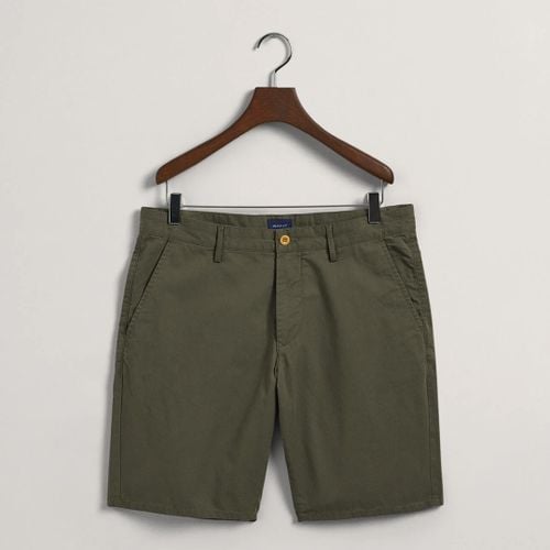 Khaki Cotton Chino Shorts - Gant - Modalova