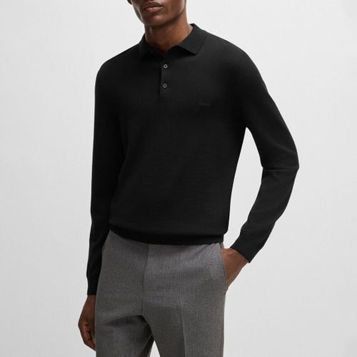 Black Wool Polo Jumper - Hugo Boss - Modalova