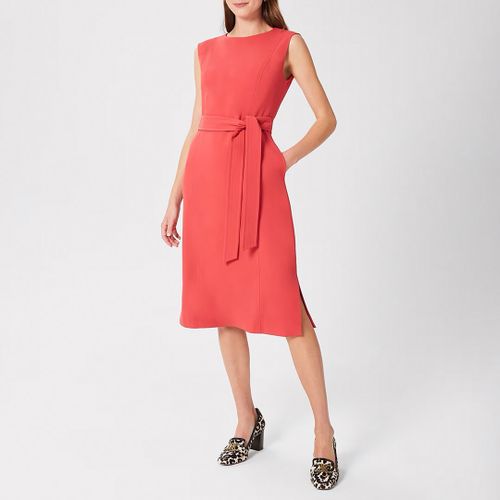 Coral Fenella Belted Dress - Hobbs London - Modalova