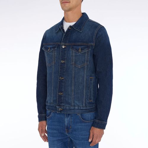 Dark Blue Perfect Denim Jacket - 7 For All Mankind - Modalova