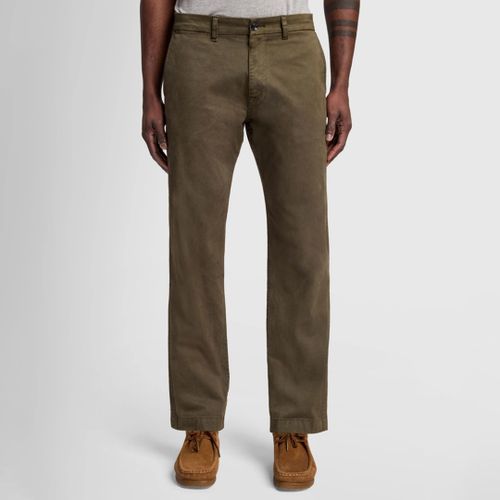 Khaki Straight Leg Comfort Twill Chino Trousers - 7 For All Mankind - Modalova