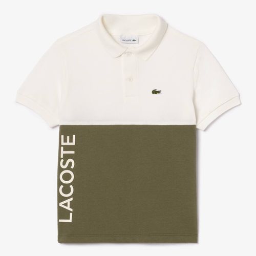 Kids Khaki/ Colour Block Cotton Polo Shirt - Lacoste - Modalova