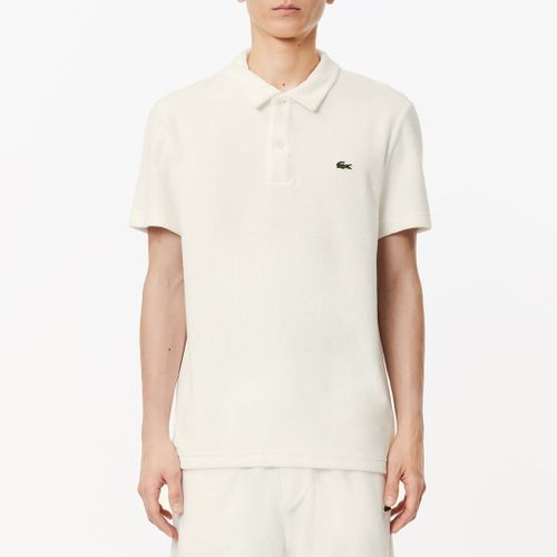 Off White Cotton Blend Polo Shirt - Lacoste - Modalova