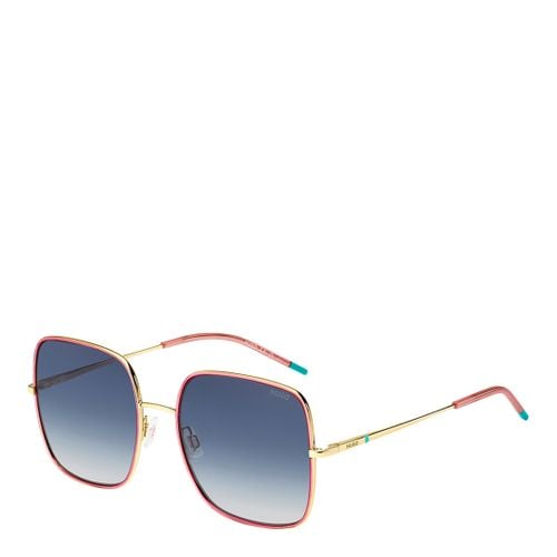 Gold Pink Square Sunglasses 58mm - Hugo by Hugo Boss - Modalova