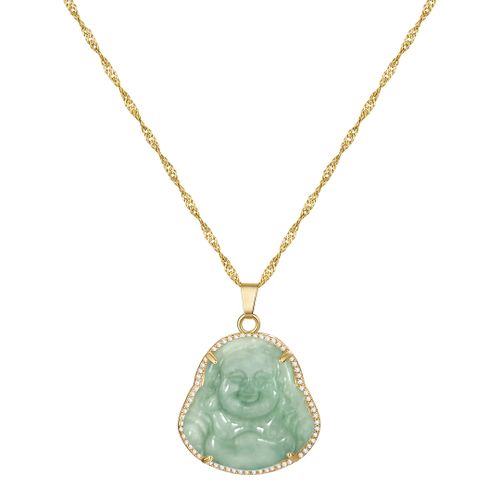 Gold "Happy Buddha" Necklace - Celeste Starre - Modalova