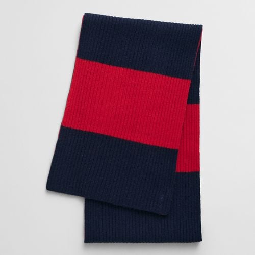 Navy/Red Striped Knitted Scarf - Gant - Modalova