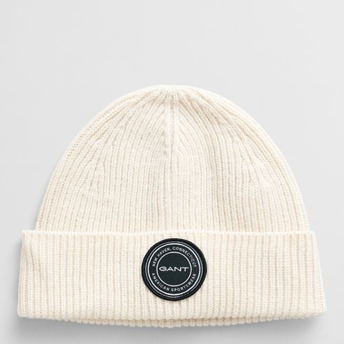 White Wool Knitted Beanie - Gant - Modalova