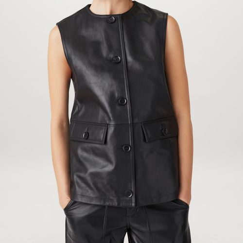 Black Apicem Leather Waistcoat - Belstaff - Modalova