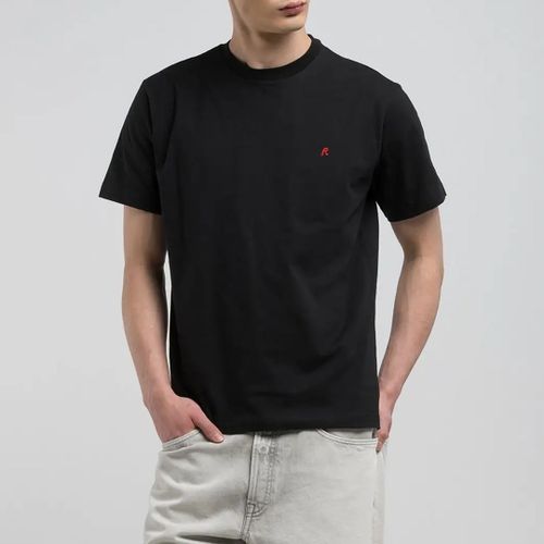 Black Classic Logo Cotton T-Shirt - Replay - Modalova