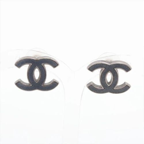 And dark blue Coco Mark B12P earrings - Size Standard - Pre-Loved Chanel - Modalova