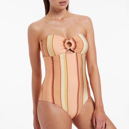 Multi Fira Stripe Bandeau Swimsuit - Jets - Modalova