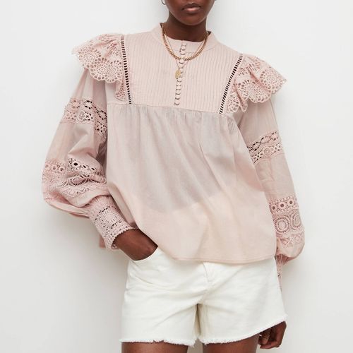 Pink Jen Lace Cotton Top - All Saints - Modalova