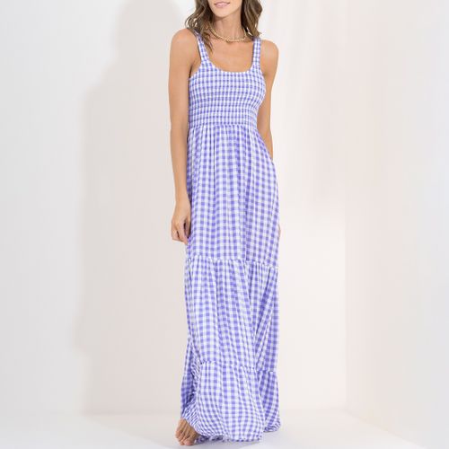 Blue Seersucker Harmony Maxi Dress - Maaji - Modalova