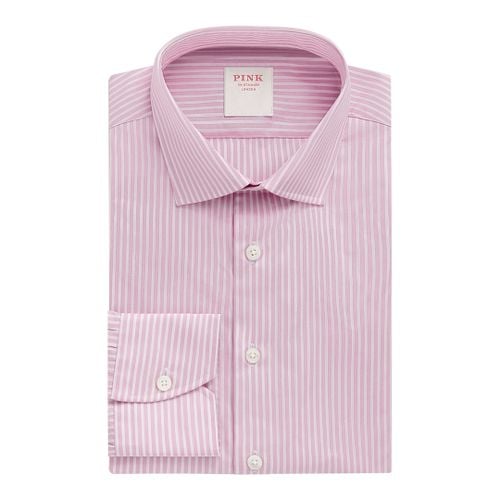 Double Stripe Tailored Fit Cotton Shirt - Thomas Pink - Modalova