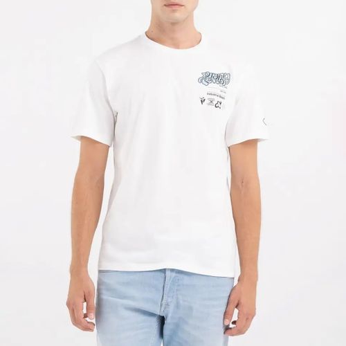 T-Shirt En Coton Avec Logo Au Dos Blanc - Replay - Modalova