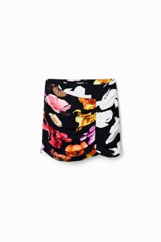 Minifalda drapeada floral - L - Desigual - Modalova