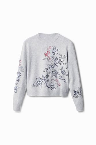 Embroidered floral jumper - - M - Desigual - Modalova