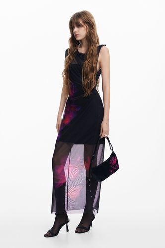 Floral tulle dress - BLACK - L - Desigual - Modalova