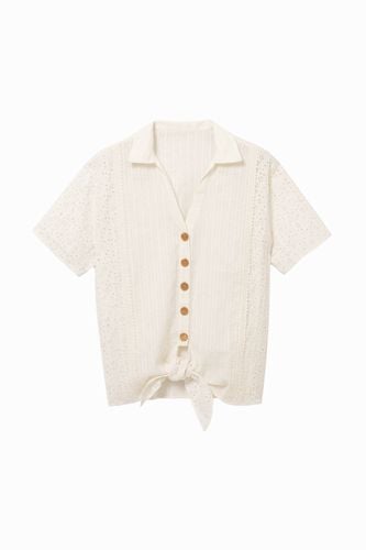 Boho shirt with knot - WHITE - M - Desigual - Modalova
