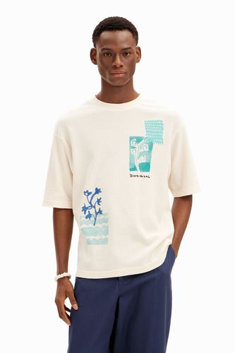 Short-sleeved watercolor t-shirt. - - L - Desigual - Modalova