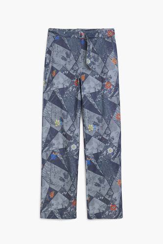 Patchwork pants - BLUE - L - Desigual - Modalova