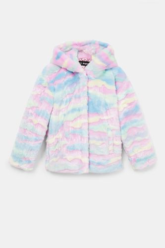Pastel soft fur jacket - - 11/12 - Desigual - Modalova