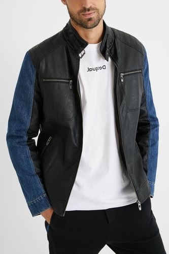 Jacket hybrid denim leather effect - - L - Desigual - Modalova
