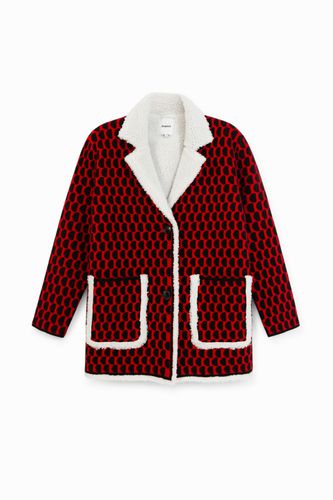 Tricot fleece jacket - RED - L - Desigual - Modalova