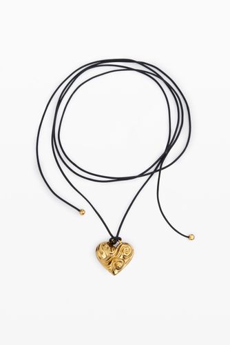 Zalio gold-plated heart pendant with cord - U - Desigual - Modalova