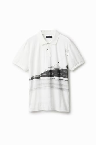 Cotton arty polo shirt - BLACK - M - Desigual - Modalova