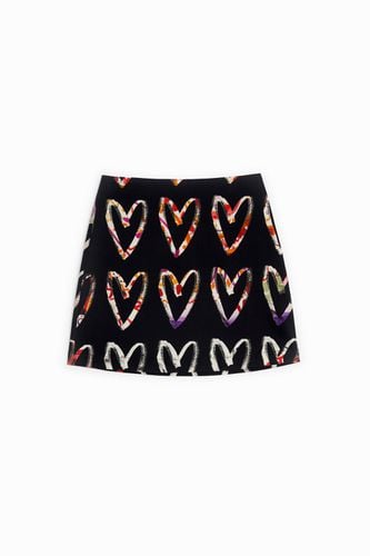 Mini-skirt cotton hearts print - - S - Desigual - Modalova
