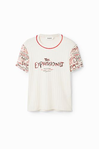 Camiseta textura mensaje - Desigual - Modalova