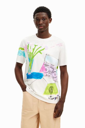 T-shirt with printed drawings - - XXL - Desigual - Modalova