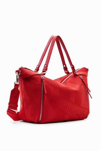 Large textured bag - RED - U - Desigual - Modalova