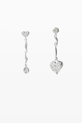 Zalio gold-plated asymmetric earrings - U - Desigual - Modalova