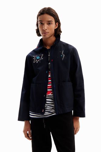 Jacket with embroidered details. - - XXL - Desigual - Modalova