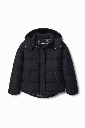 Textured padded jacket - BLACK - S - Desigual - Modalova