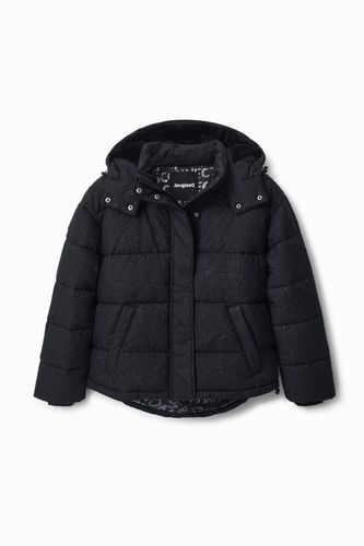 Textured padded jacket - BLACK - XS - Desigual - Modalova