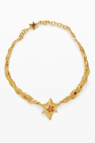 Choker grande con texturas y estrella oro Zalio - Desigual - Modalova